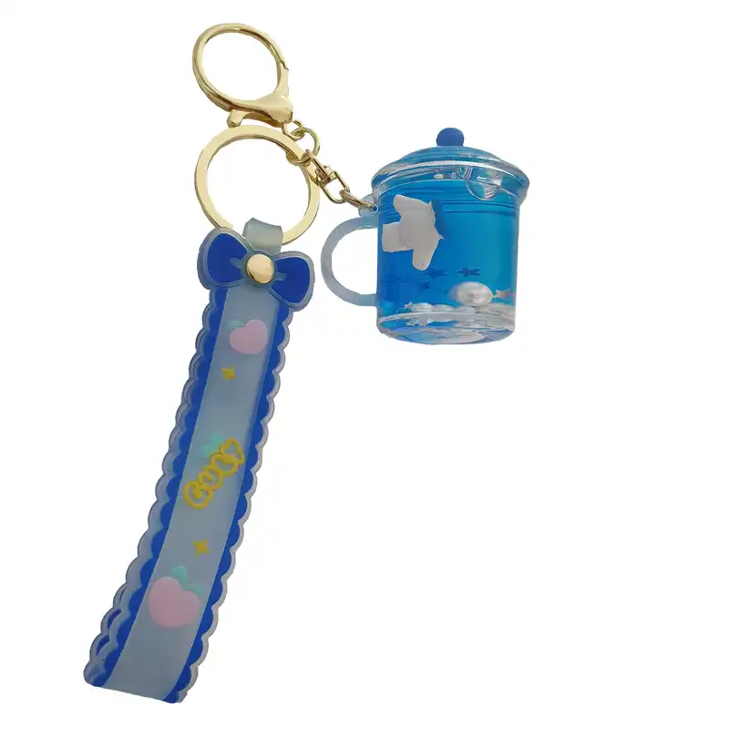 جاکلیدی مدل سیلیکونی آکواریومی طرح لیوان و خرگوش کد DB20