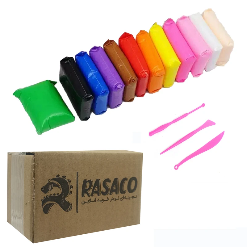 خمیر بازی مدل سبک 12 رنگ بسته 12 عددی