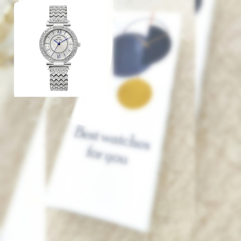 ساعت مچی عقربه ای زنانه مدل فول نگین ساعت مچی عقربه ای زنانه مدل فول نگین