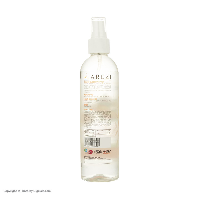 تونر صورت عارضی مدل Citrus aurantium حجم 250 میلی لیتر