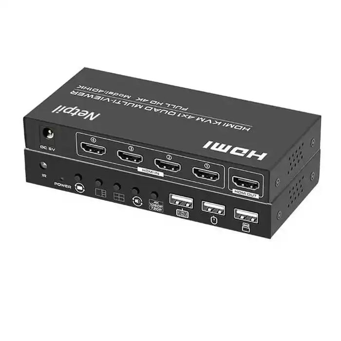 سوییچ چهار پورت  HDMI KVM QUAD نت پیل مدل 401HUK