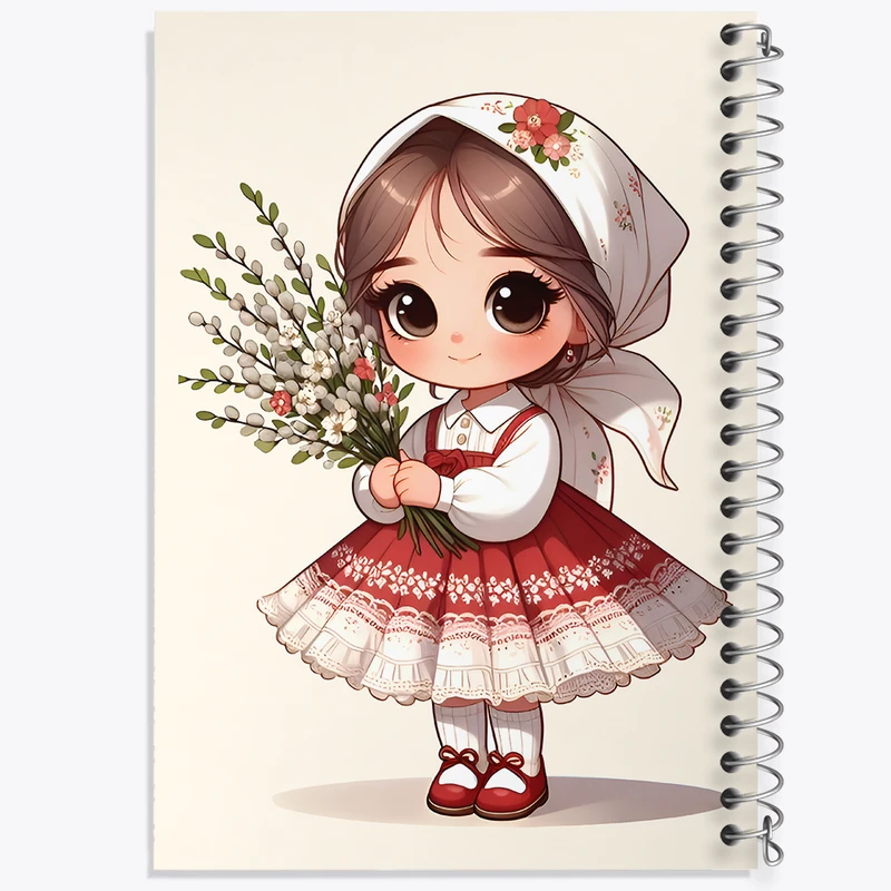 دفتر مشق 100 برگ خندالو طرح دخترانه بانمک کد F7616