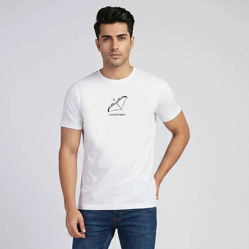 تی شرت آستین کوتاه مردانه آذر Sagittarius کد WH.3066