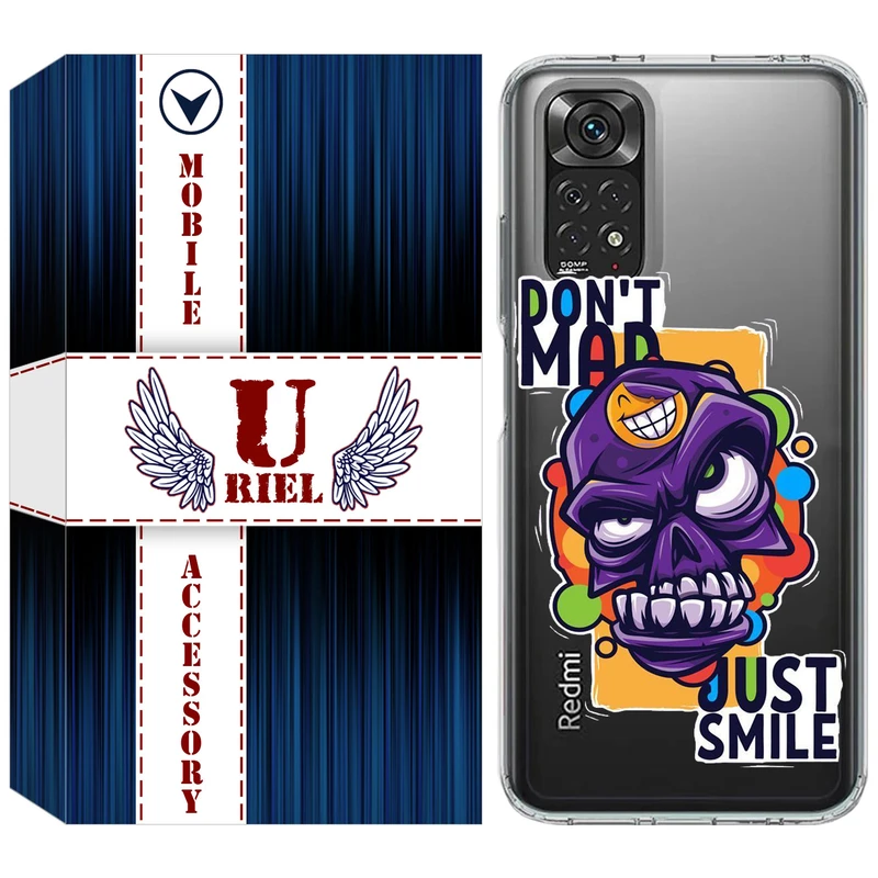 کاور یوریل قاب مدل Clear کد 33 طرح Smile مناسب برای گوشی موبایل شیائومی Redmi Note 11 4G / Redmi Note 11S