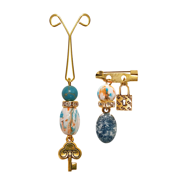 ست سنجاق سینه و گیره روسری کد PM SE 60