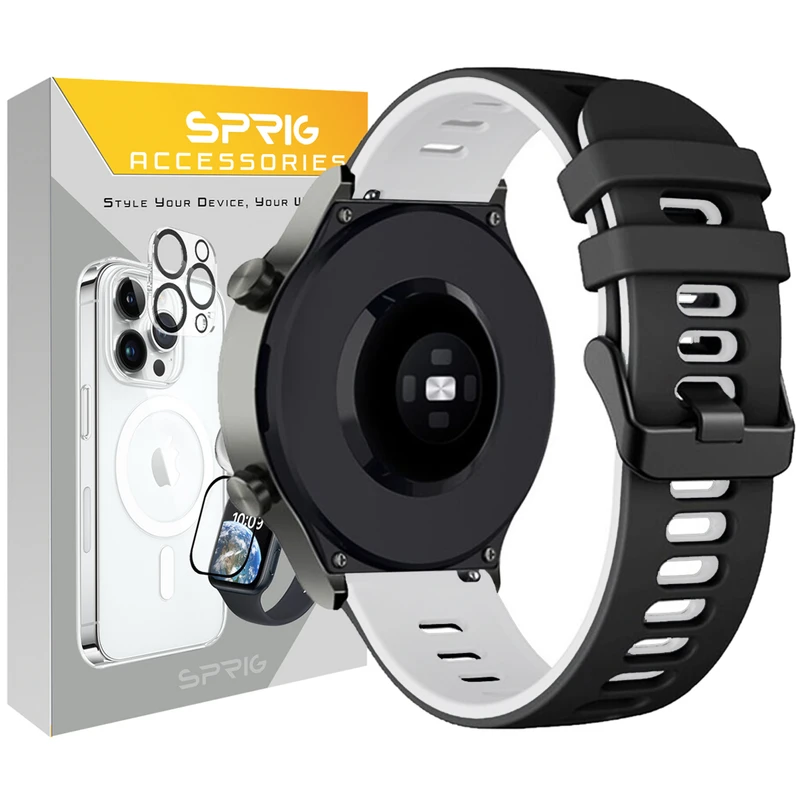 بند اسپریگ مدل Hike BW مناسب برای ساعت هوشمند سامسونگ Galaxy Watch 6 40mm / watch 6 44mm / Watch 6 Classic 43mm / Watch 6 Classic 47mm