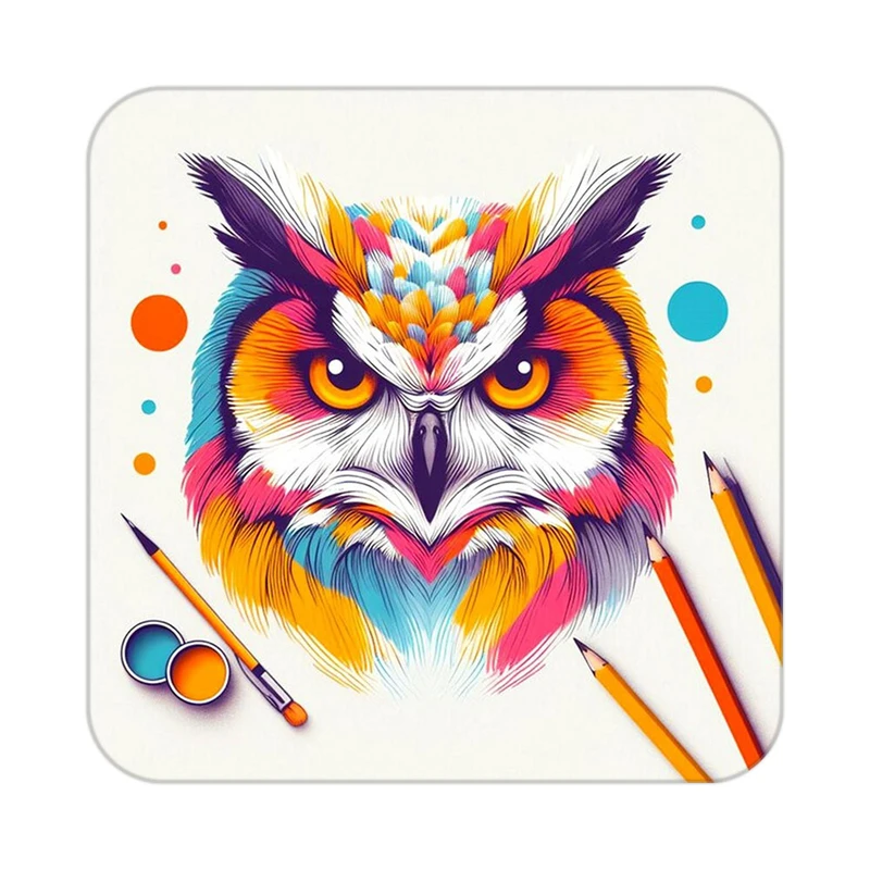 زیر لیوانی کاکتی طرح حیوانات رنگی مدل mp25417