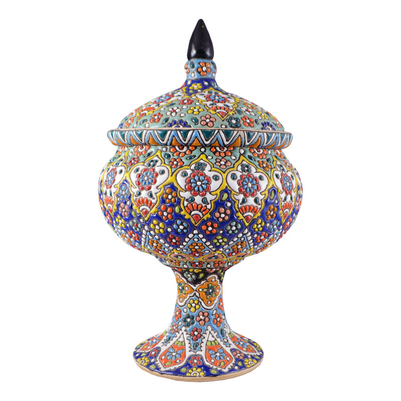 شکلات خوری میناکاری سفالی کد E27-17