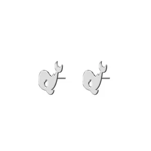 گوشواره نقره زنانه ترمه 1 طرح دلفین کد E476