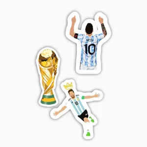 استیکر لپ تاپ و موبایل بووم طرح Messi مدل Worldcup کد NY43 مجموعه 3 عددی