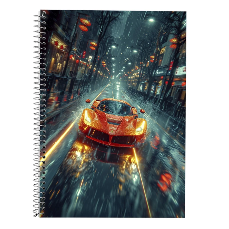 دفتر زبان 50 برگ مدوپد مدل سه خط طرح need for speed کد DF13671