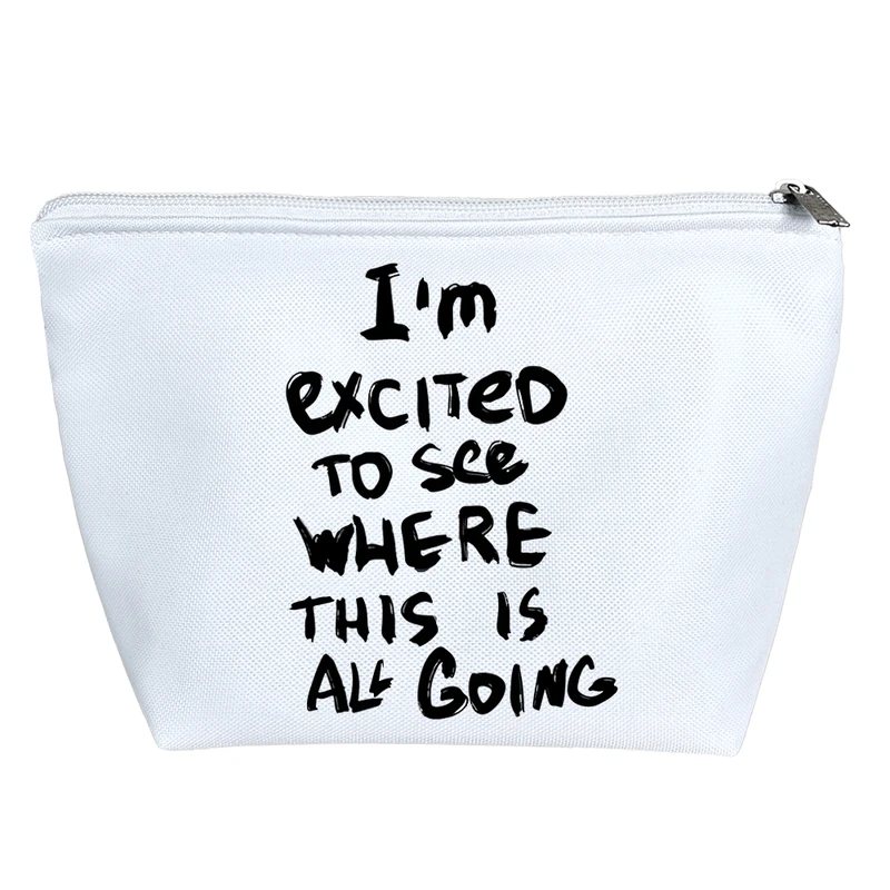 کیف لوازم آرایش دخترانه خندالو مدل متن نوشته کد 8365