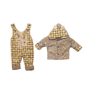 ست سویشرت و سرهمی نوزادی مدل LE40Y رنگ لیمویی