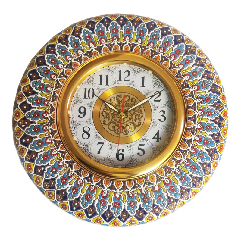 ساعت میناکاری طرح نفیس قطر 42 سانتی متر کد W210