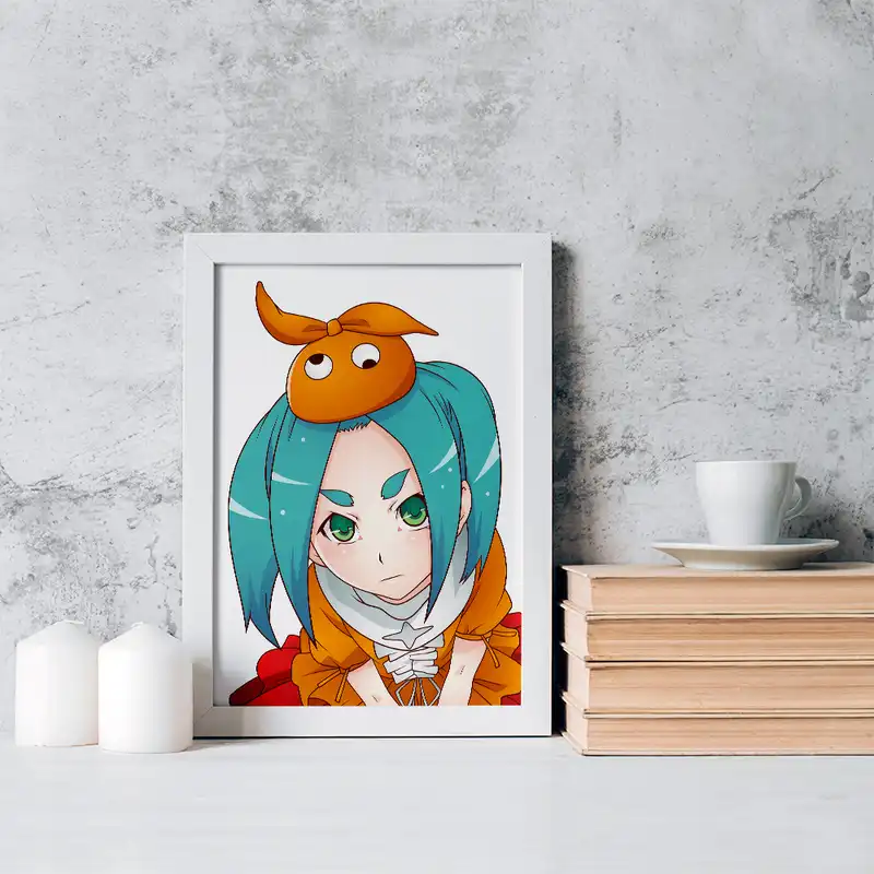 تابلو خندالو مدل یوتسوگی انیمه مونوگاتاری کد 16238