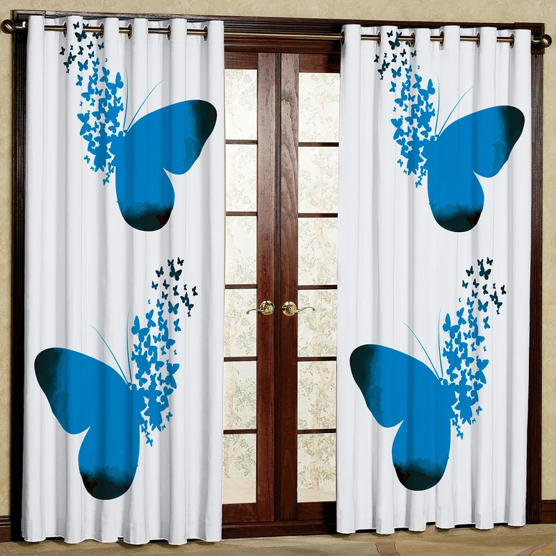  پرده مدل پروانه مخمل پانچی کد 541 سایز 140x280 سانتی متر