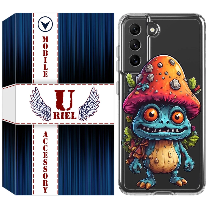 کاور یوریل  مدل Clear کد 47 طرح قارچ مناسب برای گوشی موبایل سامسونگ Galaxy S21 FE