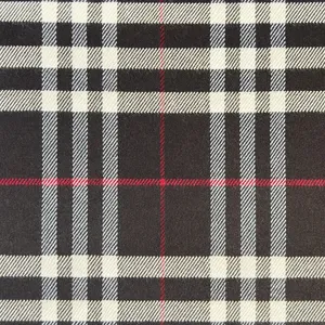 پارچه لباس عرض 1.5 متر مدل چهارخانه پشمی رنگ قهوه‌ای تیره