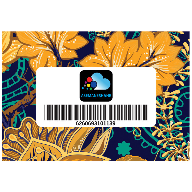 کاغذ کادو آسمان شهر طرح برگ‌ کد 113 بسته 5 عددی