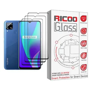 Ricoo Ricoo Glass MIX003 Screen Protector For Realme C15 Pack Of 3