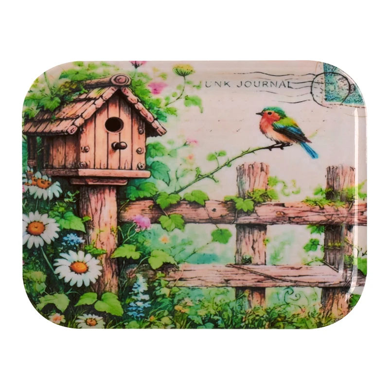 سینی بدون دسته مهروز مدل 7772 کلبه سایز 29×38 سانتی متر