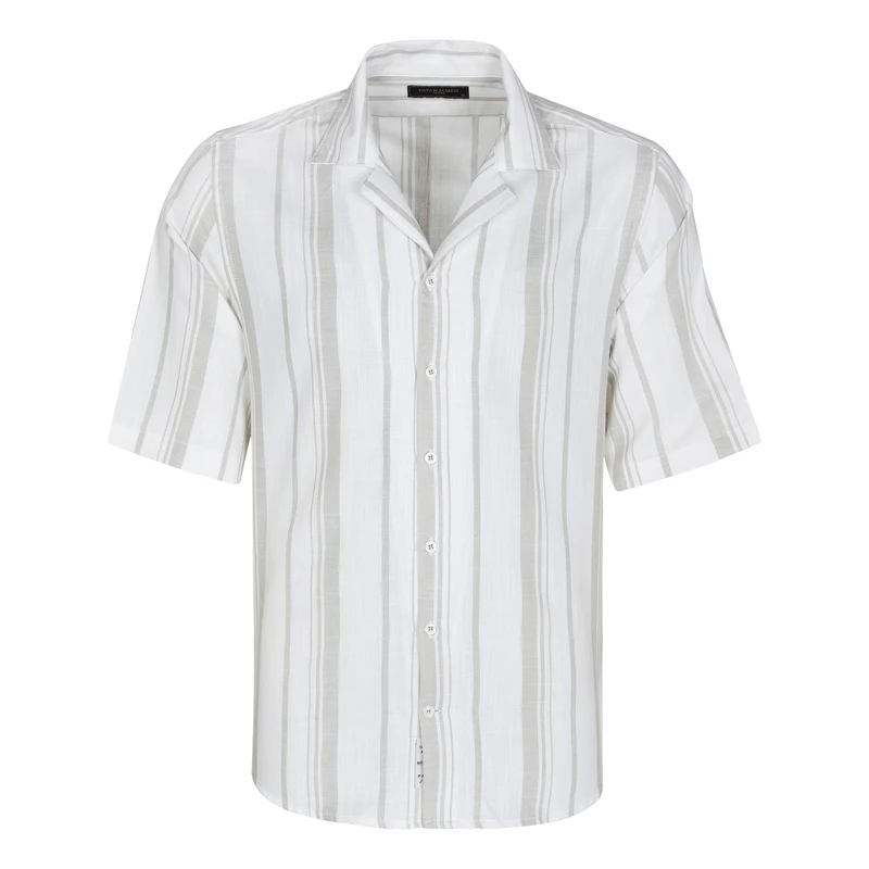 پیراهن آستین کوتاه یقه انگلیسی مردانه پاتن جامه مدل 04MC8028