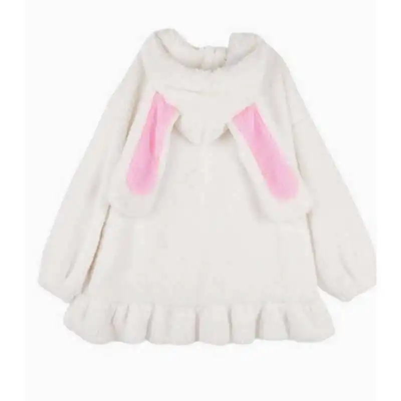 پالتو زنانه مدل گوش دار پنبه ای