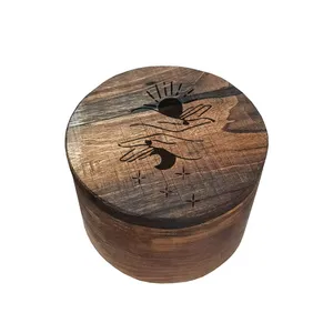 جعبه جواهر چوبی مدل خورشید و ماه