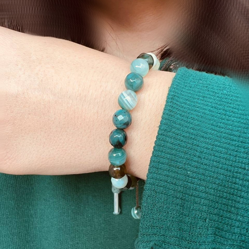 دستبند مدل عقیق خزه ای دستبند مدل عقیق خزه ای