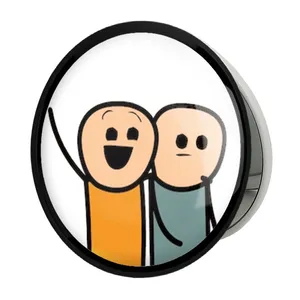 آینه جیبی خندالو طرح ترول مدل تاشو کد 5902 
