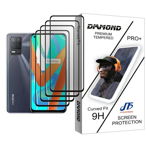 محافظ صفحه نمایش جی اف مدل Diamond Glass MIX004 مناسب برای گوشی موبایل ریلمی V13 5G بسته چهار عددی
