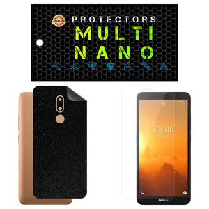 Multi Nano X-SFG Screen Protector For Nokia C3 with back skin