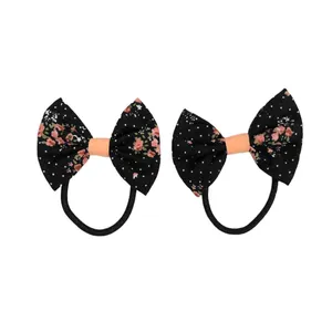 کش مو دخترانه مدل پاپیون گلگلی کد 82 مجموعه 2 عددی