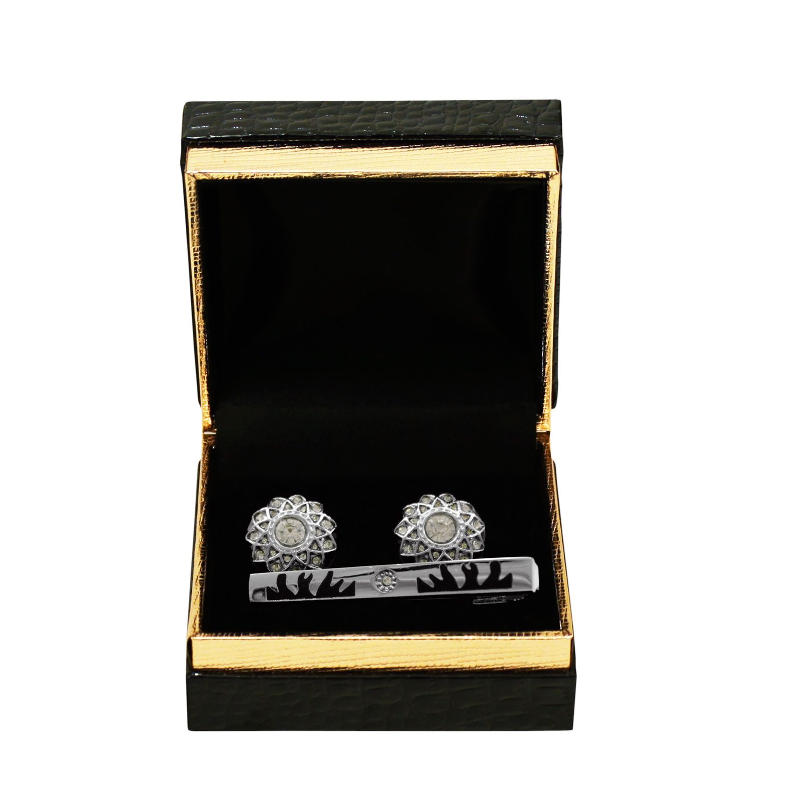 ست دکمه سر دست و گیره کراوات مردانه کد 36-3 - - 4