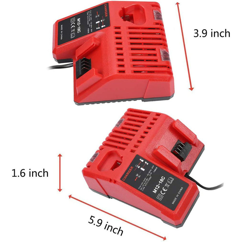 شارژر میلواکی  مدل M12-18C  به همراه باتری مجموعه دو عددی