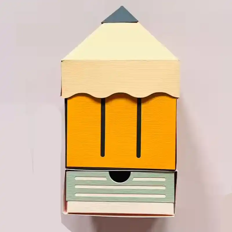 جعبه هدیه مدل مداد طرح باکس و کشو