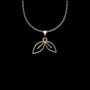 گردنبند طلا 18 عیار زنانه مدوپد مدل برگ کد L2-1-1243