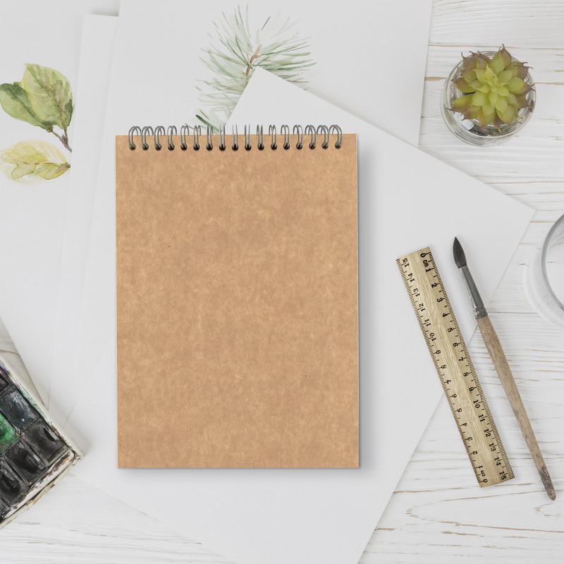 دفتر آبرنگ 10 برگ مدل کتان