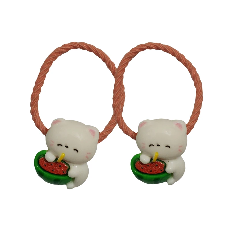 کش مو دخترانه طرح پیشی با هندوانه کد 170173 مجموعه 2 عددی 