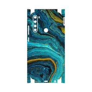 MAHOOT Turquoise marblewith golden streaks-FullSkin Cover Sticker for Xiaomi Redmi Note 8