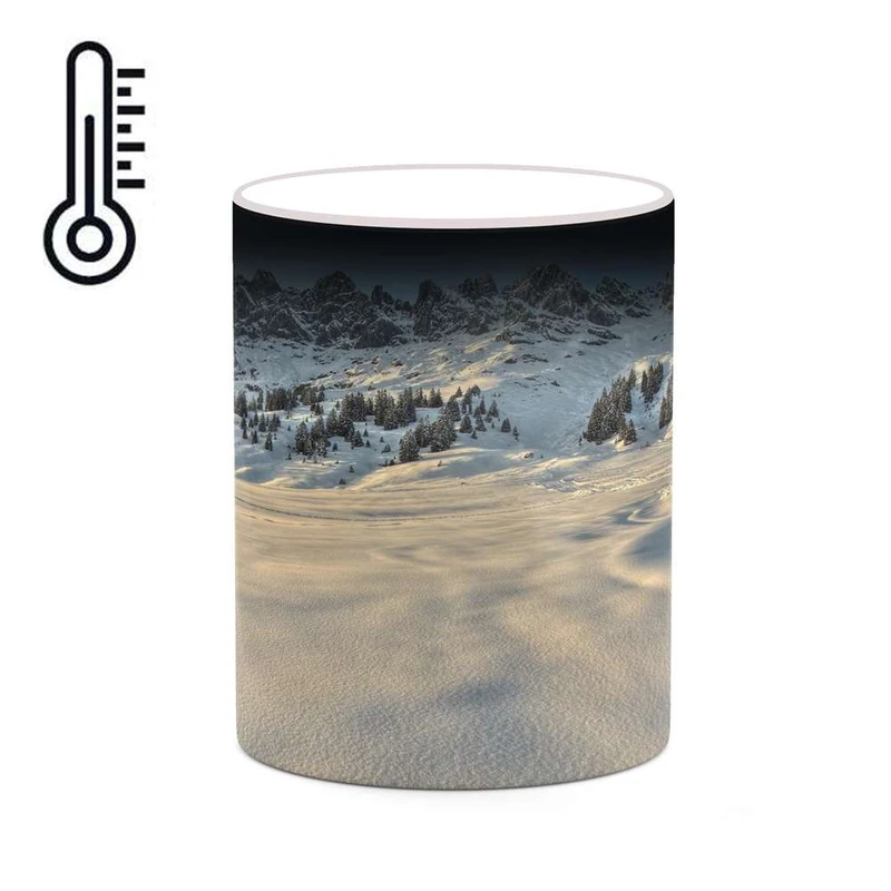 ماگ حرارتی کاکتی مدل منظره برفی کد mgh18468