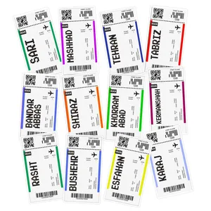   استیکر لپ تاپ ماسا دیزاین طرح شهرهای ایران کد STMD مجموعه 12 عددی