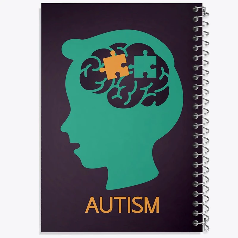 دفتر شطرنجی 50 برگ خندالو طرح اتیسم Autism کد 26740
