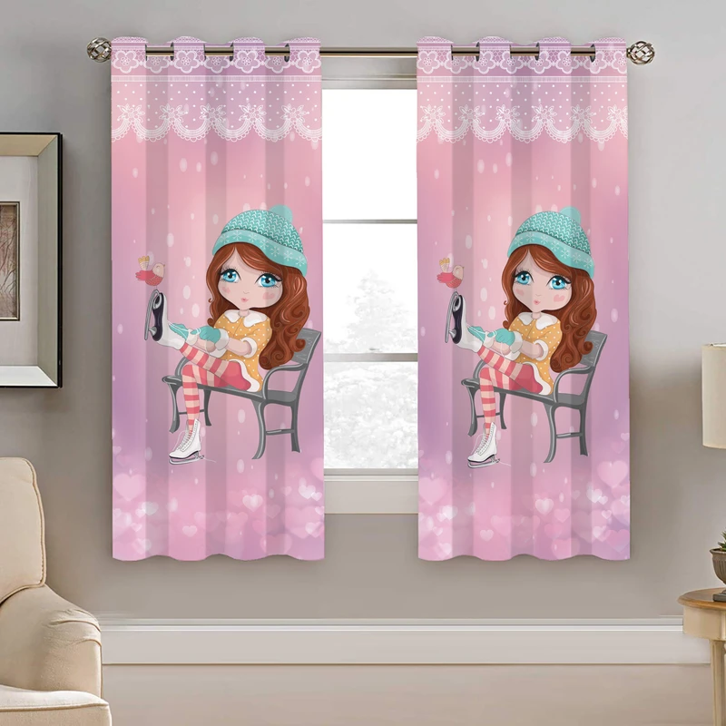 پرده نیروانا طرح دختر کودک مدل هازان کد 8603 سایز 140×200 سانتی متر