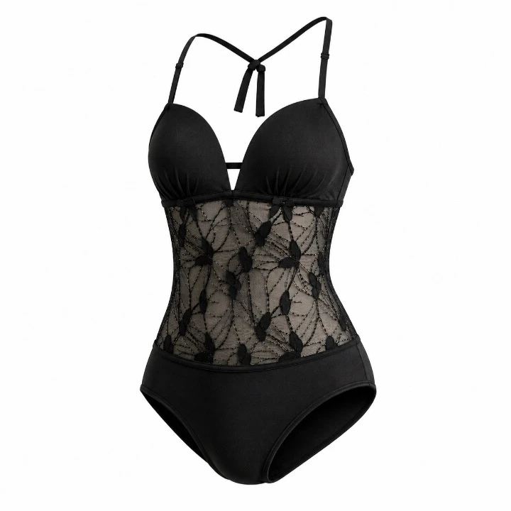 مایو شنا یک تکه زنانه کاپ دار مدل ۱۰۰