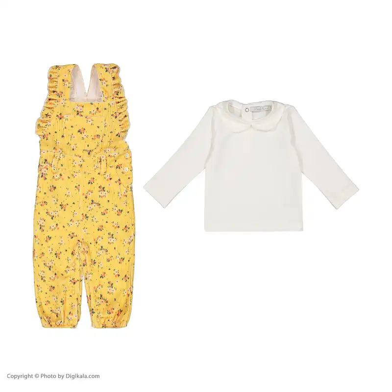 ست بلوز و سرهمی نوزادی دخترانه فیورلا مدل 22503-08