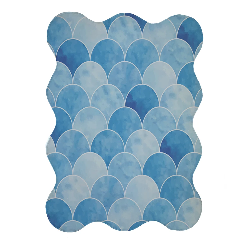 پادری مدل دالبر طرح آبرنگی کد 9150 سایز 80x110 سانتی متر 