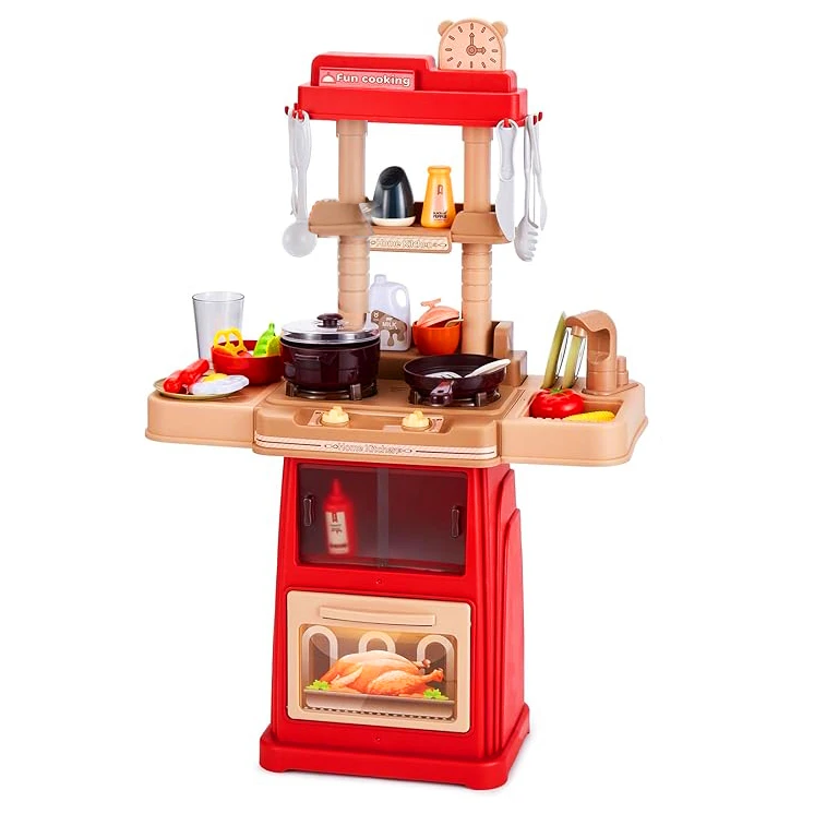 ست اسباب بازی آشپزخانه مدل دودزا طرح کابینت رو گازی کد 889-264