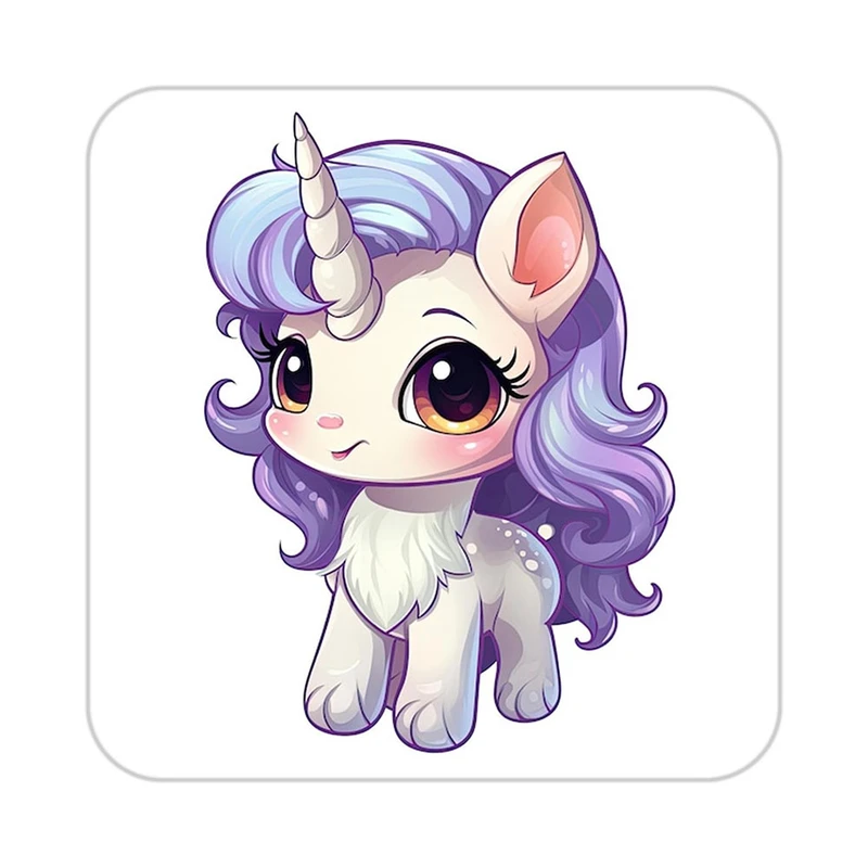 زیر لیوانی کاکتی طرح اسب تک شاخ و یونیکورن مدل mp30531