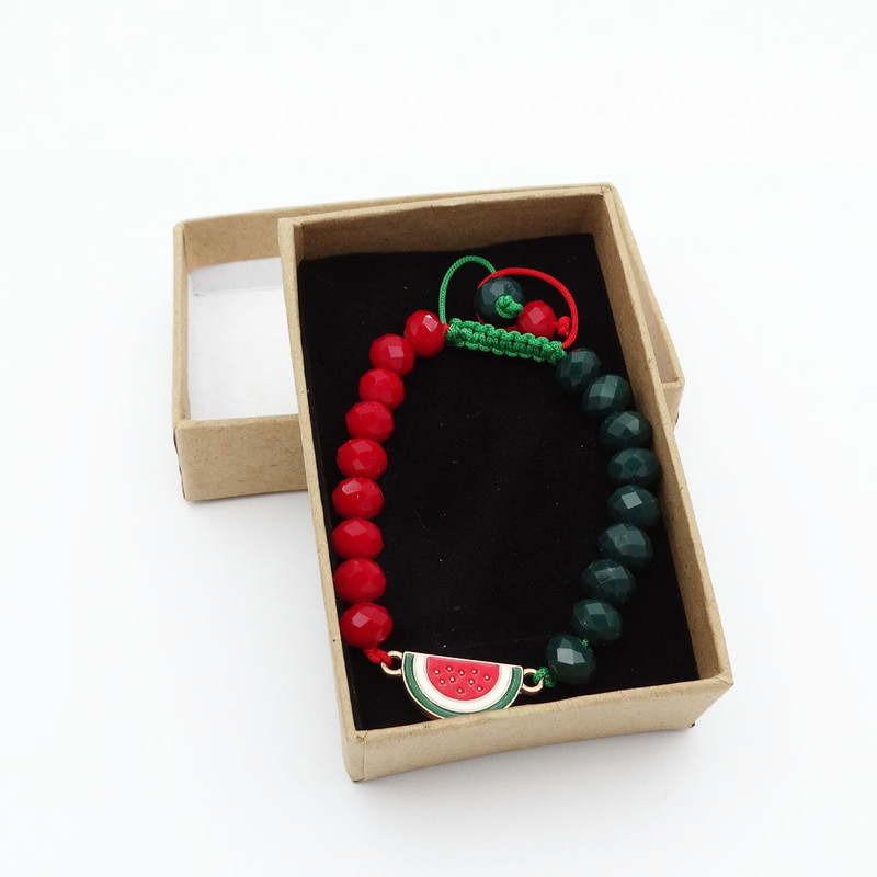 دستبند دخترانه مدل هندوانه یلدایی کد D 10 دستبند دخترانه مدل هندوانه یلدایی کد D 10